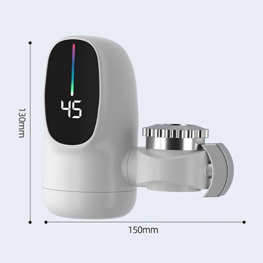 Dimensões da torneira elétrica: 150mm x 130mm