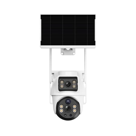 Câmera de Segurança Solar 4G Dupla Lente · Sem Wi-Fi e Sem Tomada