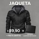 Jaqueta de Couro Masculina - Jones Carter + Brinde Carteira