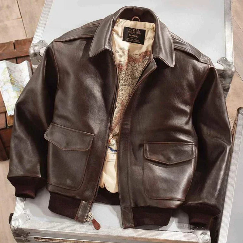 Jaqueta De Couro Masculina Genuino - Lift American