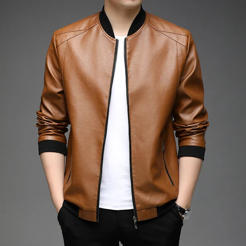 Jaqueta Masculina em Couro Genuino - Slim MenPro